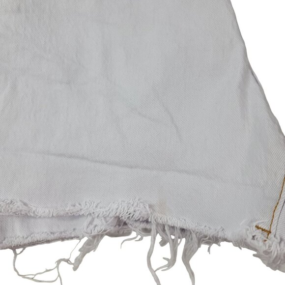 Universal Thread Vintage Midi Denim Shorts Blue Light Acid Wash SZ 0 25R Cut Off - Picture 9 of 9